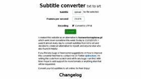 What Subtitle-converter.com website looked like in 2018 (6 years ago)