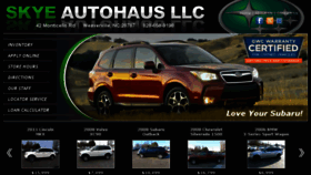 What Skyeautohaus.com website looked like in 2018 (6 years ago)