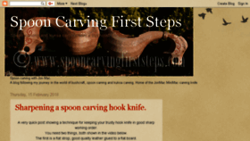 What Spooncarvingfirststeps.com website looked like in 2018 (6 years ago)