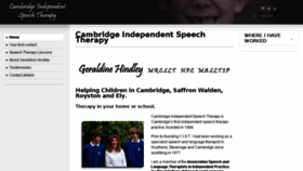 What Speechtherapycambridge.co.uk website looked like in 2018 (6 years ago)