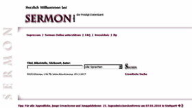 What Sermon-online.de website looked like in 2018 (6 years ago)