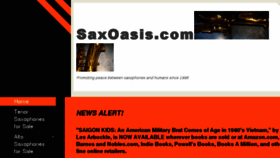 What Saxoasis.com website looked like in 2018 (6 years ago)