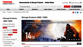 What Storage.toshiba.com website looked like in 2018 (6 years ago)