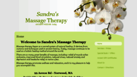 What Sandrasmassagetherapy.com website looked like in 2018 (6 years ago)
