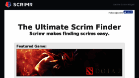 What Scrimr.com website looked like in 2018 (6 years ago)