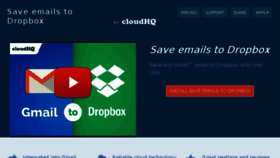 What Save-emails-to-dropbox.com website looked like in 2018 (6 years ago)