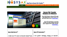What Sysax.com website looked like in 2018 (6 years ago)
