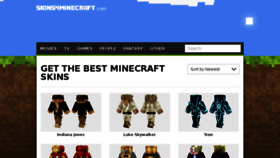 What Skins4minecraft.com website looked like in 2018 (6 years ago)
