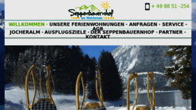What Seppenbauernhof.de website looked like in 2018 (6 years ago)