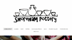 What Shorehampottery.com website looked like in 2018 (6 years ago)