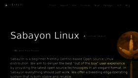What Sabayon.org website looked like in 2018 (6 years ago)