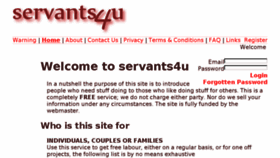 What Servants4u.co.uk website looked like in 2018 (6 years ago)