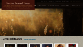 What Saetherfuneralhome.com website looked like in 2018 (6 years ago)