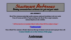 What Shockwaveantennas.com.au website looked like in 2018 (6 years ago)