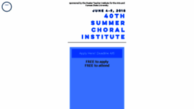 What Summerchoralinstitute.com website looked like in 2018 (6 years ago)