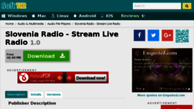 What Slovenia-radio-stream-live-radio-ios.soft112.com website looked like in 2018 (6 years ago)
