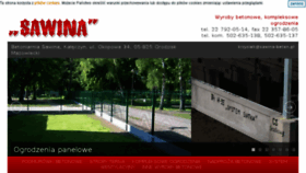 What Sawina-beton.pl website looked like in 2018 (6 years ago)