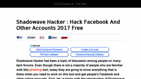 What Shadowave.net website looked like in 2018 (6 years ago)
