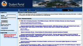 What Stdportal.emu.edu.tr website looked like in 2018 (6 years ago)