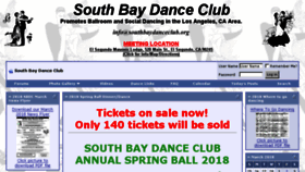 What Southbaydanceclub.org website looked like in 2018 (6 years ago)