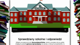What Sprawdzianyonline.pl website looked like in 2018 (6 years ago)