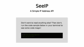 What Seeip.org website looked like in 2018 (6 years ago)