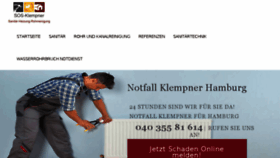 What Sos-klempner.de website looked like in 2018 (6 years ago)