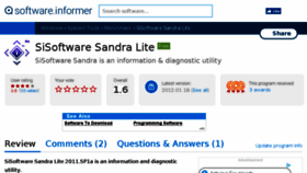 What Sisoftware-sandra-lite.software.informer.com website looked like in 2018 (6 years ago)