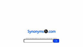 What Synonyms-fr.com website looked like in 2018 (6 years ago)