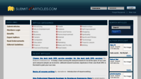 What Submitearticles.com website looked like in 2011 (12 years ago)