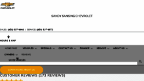 What Sandysansingchevy.com website looked like in 2018 (6 years ago)