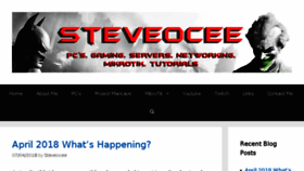 What Steveocee.co.uk website looked like in 2018 (6 years ago)