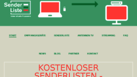 What Sender-liste.de website looked like in 2018 (6 years ago)
