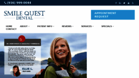 What Smilequestdental.com website looked like in 2018 (6 years ago)