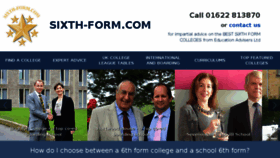What Sixth-form.com website looked like in 2018 (6 years ago)