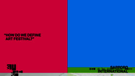 What Sapporo-internationalartfestival.jp website looked like in 2018 (8 years ago)