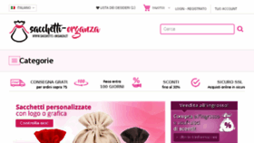 What Sacchetti-organza.it website looked like in 2018 (6 years ago)