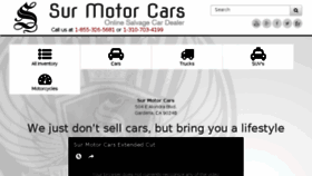 What Surmotorcars.com website looked like in 2018 (6 years ago)