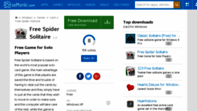 What Spider-solitaire.en.softonic.com website looked like in 2018 (6 years ago)