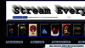 What Streameverything.ca website looked like in 2018 (6 years ago)
