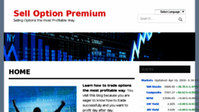What Selloptionpremium.com website looked like in 2018 (6 years ago)