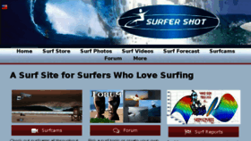 What Surfershot.com website looked like in 2018 (6 years ago)