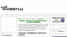 What Saminwestuj.pl website looked like in 2018 (6 years ago)