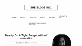 What Sheblogsinc.com website looked like in 2018 (6 years ago)