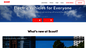 What Scoot.com website looked like in 2018 (6 years ago)