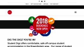 What Studentdigz.co.za website looked like in 2018 (6 years ago)