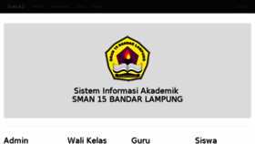 What Siakad.sman15-bdl.sch.id website looked like in 2018 (6 years ago)