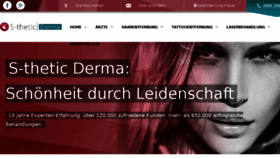 What S-thetic-derma.de website looked like in 2018 (6 years ago)