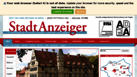 What Stadtanzeiger-coesfeld.de website looked like in 2018 (6 years ago)