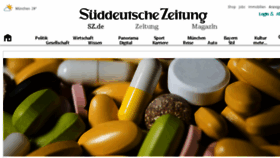 What Sueddeutsche.com website looked like in 2018 (6 years ago)